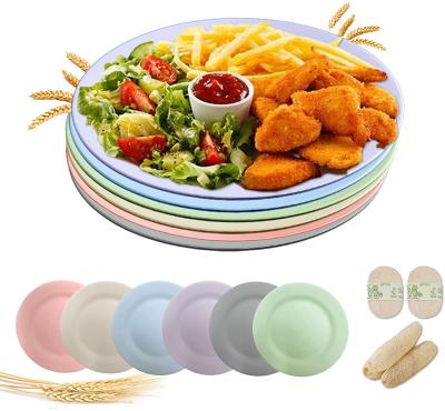 China Nordic Creative Wheat Viable Straw Cutlery Set Household Outdoor Picnic Children's Anti-fall Tray for sale