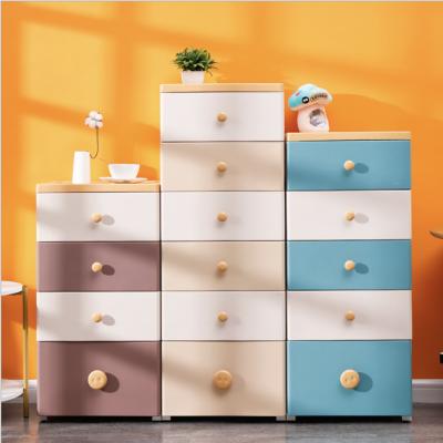 China Cabinet Toy Box Storage Box Multi-functional Minimalist Multi Drawer Plastic Children's Storage Cabinet Layer Household Clothing for sale