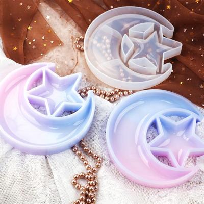 China High Quality Best Selling Viable Dish Storage Box Silicone Mold Low MOQ DIY Crystal Epoxy Resin Star Moon for sale