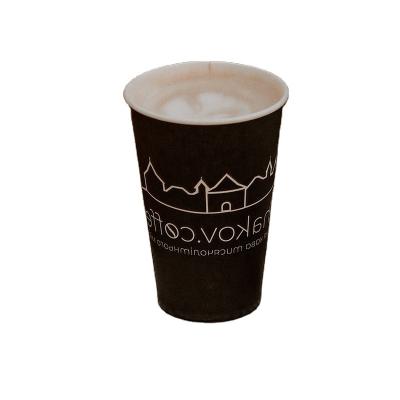 China Disposable Custom Logo Printed Paper Cups 12oz Double Wall Tea Hot Coffee Mugs With PP Lids for sale