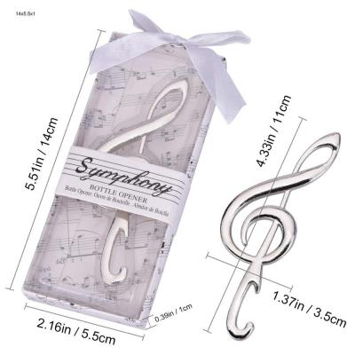 China Hot Sale Wedding Party Shower Gifts Triple Clef Music Note Bottle Opener for sale