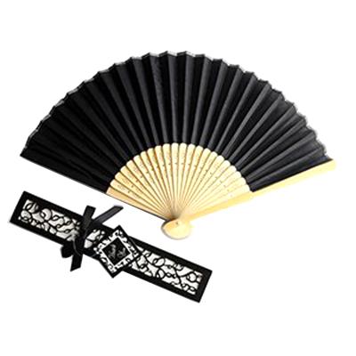 China Popular Bamboo Silk Fan Customized Wedding Favor Bamboo Silk Folding Fans With Different Colors Available for sale