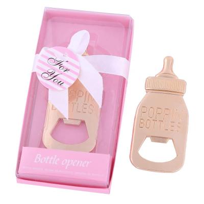 China 2021 Poppin' Baby Shower Throwback Gift Souvenirs Amazon Success Bottle Baby Bottle Opener for Baby Shower Favor Gift Supplies for Guests for sale