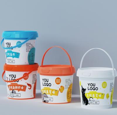 China Transparent Bucket 300ml-5L for Peanut Butter Shea Butter Food Sauces Packaging Good Sealing -20C-120C for sale