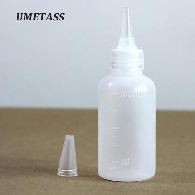 China 100ml UMETASS Empty Plastic Glue Bottle Needle Dropper Liquid Packaging for sale