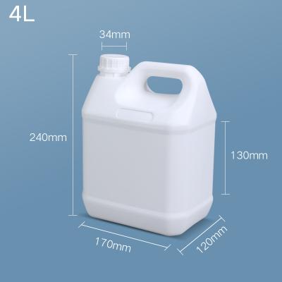 China 1 Gallon Fluorinated Hdpe Bottles Square Jerry Can Screen Printing for sale