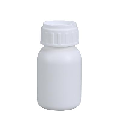 China Portable 50ML HDPE Fluorinated Round Bottle for Agricultural Medicine Distribution for sale