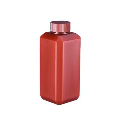 China 250 ml Pequeno frasco de reagente castanho quadrado de HDPE para líquido químico industrial à venda