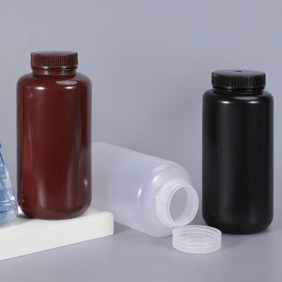 China 1000ml PP/HDPE Plastic Transparent Cylindrical Bottle with Leakproof Lid and Reusable for sale