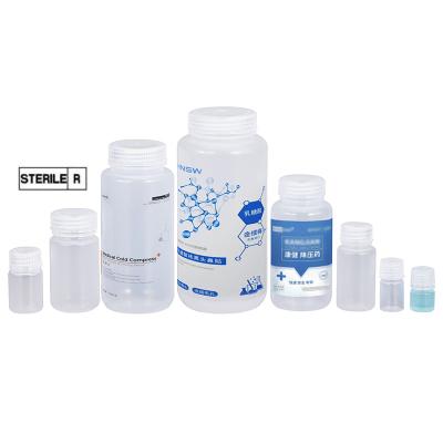 China ISO9001 Certified Good Empty Wide Mouth Easy Filling Plastic Vial Bottles for Lab Reagents for sale