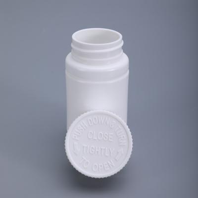 China Child Proof 112ml Capsule Plastic Bottle with White Medicine Pill Empty Container for sale