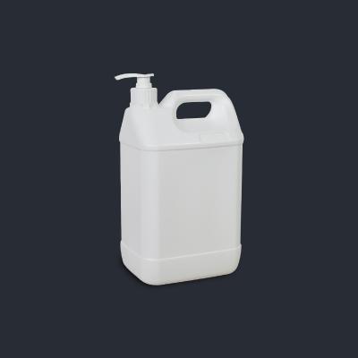 China 100% de material plástico 4L HDPE Blanco claro Jerry puede botella con bomba y plástico en venta