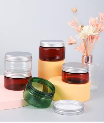 China Aluminum Lid 100ML Bulk Plastic Jars Cosmetic Empty Containers Packaging Small for sale