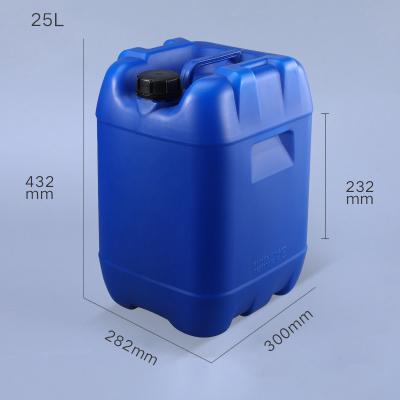 Chine 25L HDPE carré pétrole liquide industrie Jerry Can avec couvercle à vis et capacité de 25 litres à vendre