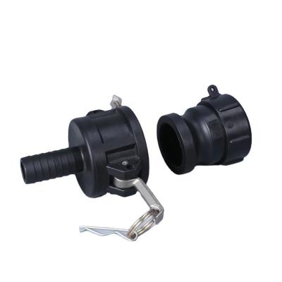 China Adaptador de tanque de polipropileno IBC A200 Conector de válvula de paquete de combinación de plástico Camlock en venta