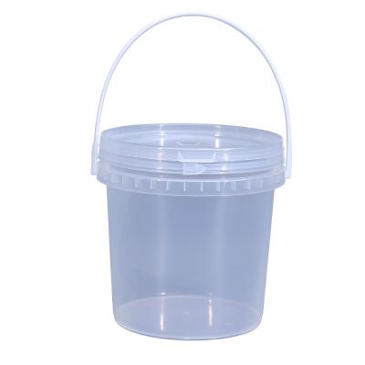 China Various Specifications White Round Plastic Bucket for Yogurt Ice Cream Promotion for sale