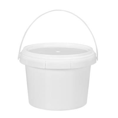 China 500ml Plastic Food Bucket With Handle for Liquid Honey Yogurt Popcorn Packing Container for sale