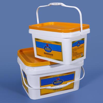 China Professional Rectangle Airtight Bucket With Handle Lids 3.5L 5L 6L 20L Capacity for sale