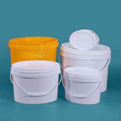 China OEM Color Printing 6L-19L Oval PP Plastic Bucket Drum Pails Container with Holder for sale