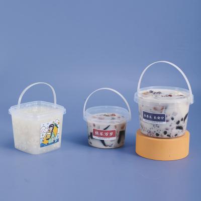 China Sample Supplied Plastic Bucket Storage 280ml 500ml 1000ml Food Grade Color Customized for sale