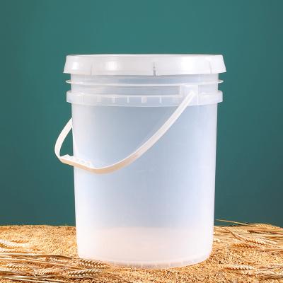 China 20liter PP Plastic Bucket Handle Lid For Customrized Logo Paint Packaging with No Leakage for sale