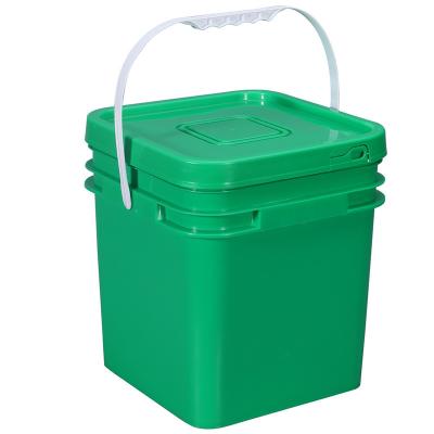 China Square 5L PP Material Plastic Bucket With Screw Lids For Liquid Storage And Versatile for sale