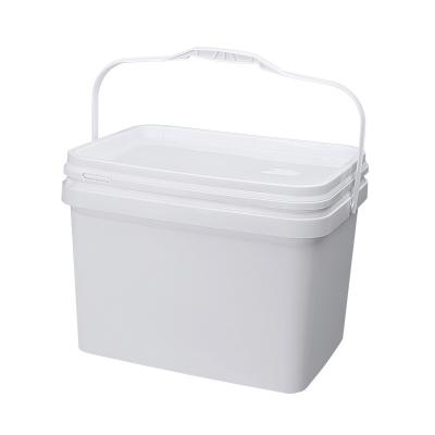 China Thickened Lid Plastic Rectangle Bucket With Lid For Outdoor Fishing Camping 4 Gallon for sale