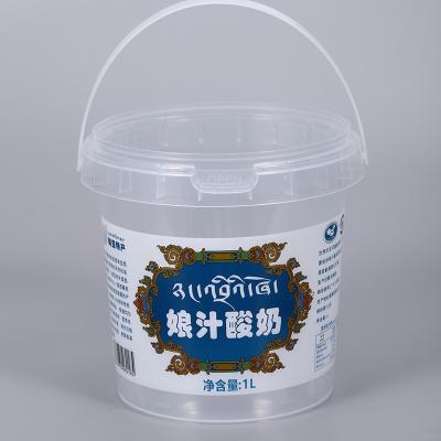 China Logotipo personalizado IML Caja de embalaje de helados de queso de plástico con certificado ISO9001SGS en venta