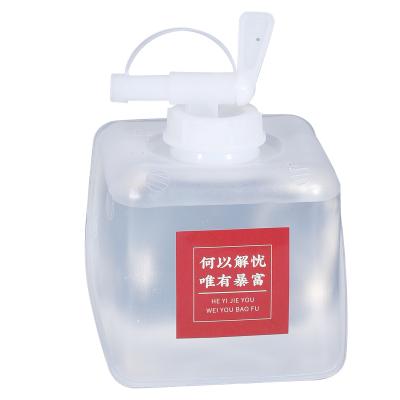 中国 スクエア 5L 10L 20L LDPE 折りたたむ可折り式液体キャリア 露天キャンプ用のソフトバッグ 販売のため