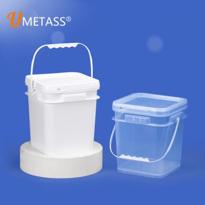 China 5 Gallon Polypropylene Transparent Plastic Bucket For Food Drinks Storage for sale