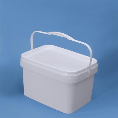 China 5L Rectangular Plastic Bucket With Sturdy Handles Leak-Proof for sale