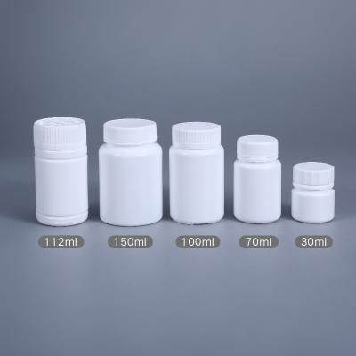 China 70ml HDPE Plastic Pharmacy Empty Pill Bottles Bulk Round for sale