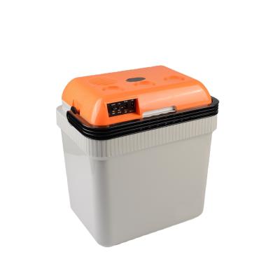 China 24L 12V mini waterproof portable plastic ice box car cooler electric cooling box for sale