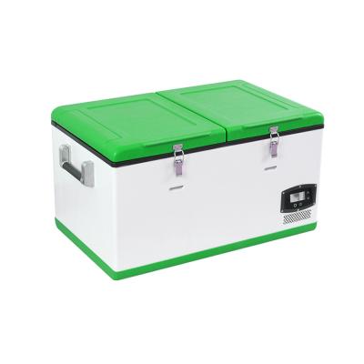 China ABS Low Noise 12v Portable Mini Car Fridge 95L Freezer for sale