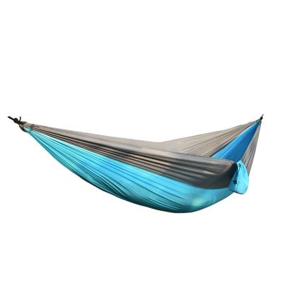 China 210t Adult Cloth Parachute Travel Folding Beach Sleep Camping Sleep Nylon Soft Ultralight Hammock for sale