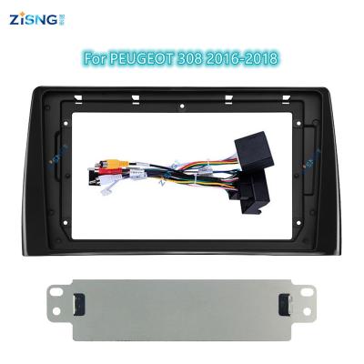 China For Car Radio Screen Car Android Visual Radio Player With Cable Fascial View Dash Kits Car Wiring For PEUGEOT 308 2016-2018 for sale