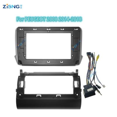 China For Car Radio Screen Car Android Visual Radio Player With Cable Fascial View Dash Kits Car Wiring For PEUGEOT 2008 2014-2018 for sale