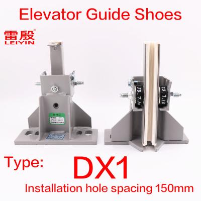 China Contemporary 1PCS applicable to DX1 car elevator slide guide shoe installation hole spacing 105mm and 150mm guide rail thickness 16mm 10mm for sale