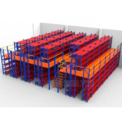 China Corrosion Protection Industrial Heavy Duty Warehouse Tiered Rack Mezzanine Floor Storage Racking Systems Manufacturing Factory for sale