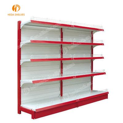 China Customized commercial adjustable high quality double sided single sided gondola shelf for supermarket for sale