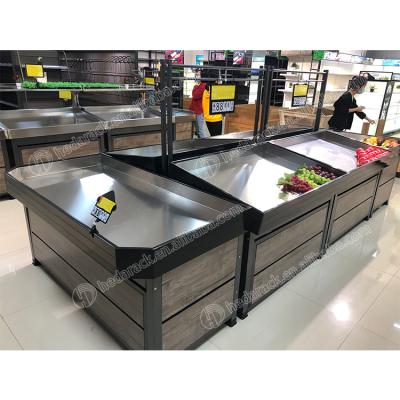 China Single Sided Hot Selling Supermarket Equipment Metal Fruit Vegetable Rack Display Stand With CE for sale