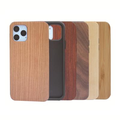 China Eco-Friendly Anti-fall Bamboo Wooden Case For Iphone 13 pro Max Case Degradable Bumper Cover For Iphone 11 12 for sale