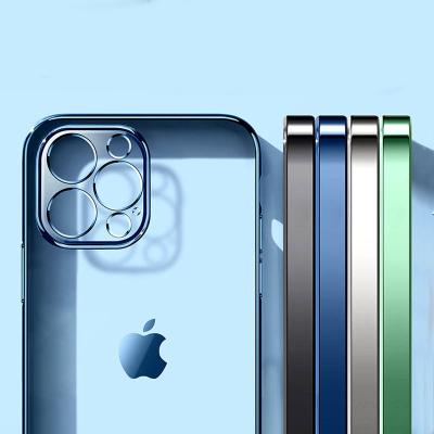 China 2021 Anti-fall Transparent Silicone Case For Iphone 13 Pro Max Case Clear Anti Shock Case For Iphone 12 XR for sale