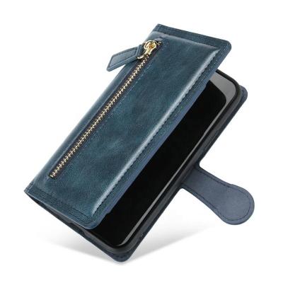 China Anti-fall bumper case for iPhone 12 case flip wallet plug in card cell phone case for iphone 13 pro max for sale