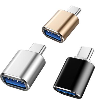 China New OTG Type-C Laptop Adapter Male to USB 3.0 Adapter Aluminum Alloy Converteor Female Line Adapter for sale