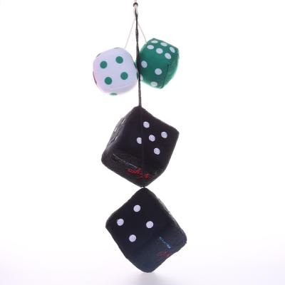 China Hot Selling Creative Hanging Dice Toy Promotional Funny Playing Game 8cm Dot Dice Plush Toy Cube Stuffed Plush Toy Cube for sale