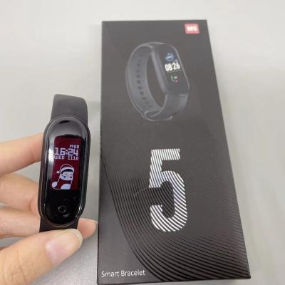 China 2021 M5 Multifunctional Touch Screen Smart Fitness Tracker Player Smart Band Men Fitness Wristband Color Screen Ban for sale