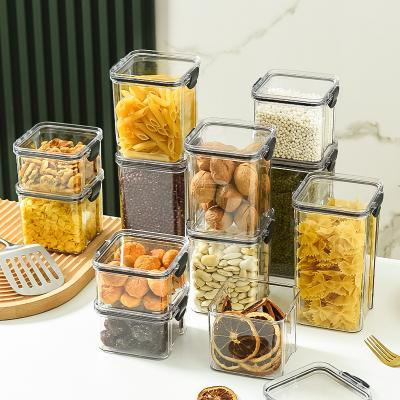 China Microwavable Grains and cereals household kitchen storage food-grade transparent plastic snacks and dry goods storage jars for sale