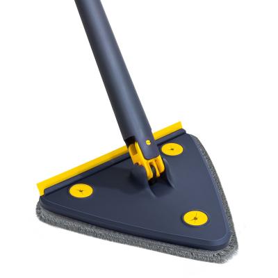 China Sustainable the glass floor cleaning household multifunctional hand wringing hand-free triangle mop for sale