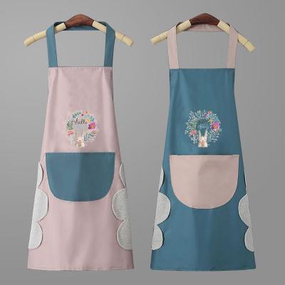 China Cleaning Kitchen waterproof oil-proof summer household can hands cooking work ladies sleeve apron for sale